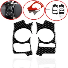 Real Carbon Fiber Steering Wheel Button Trim Cover Fits 14-20 IS350 IS250 #A