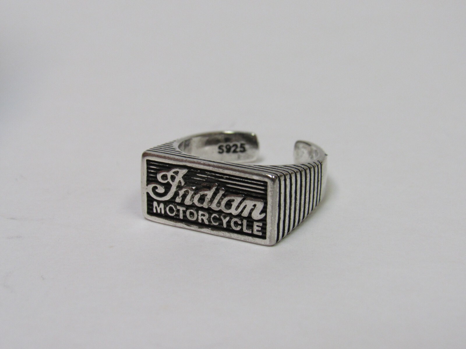 Indian Motorcycle Men's Silver Sizeable Biker Ring