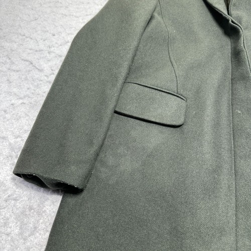 Banana Republic Wool Blend Trench Coat Green Long Length Womens Size XS - Picture 3 of 17