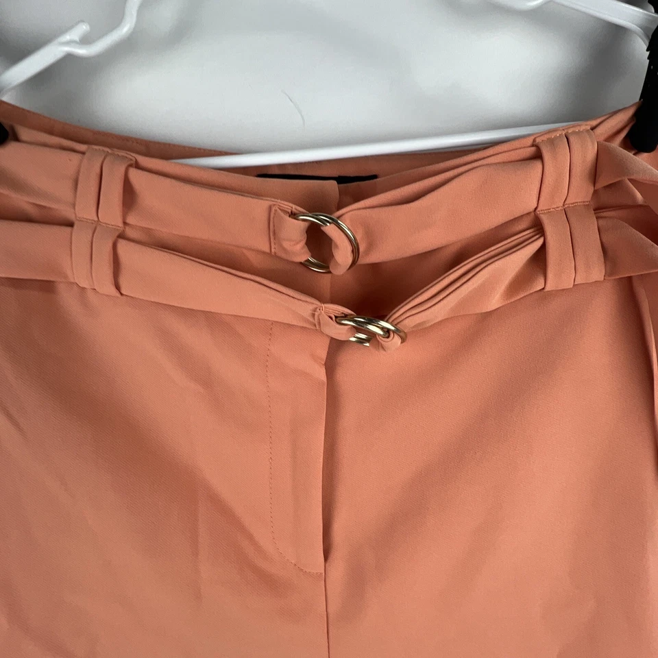 7th Avenue Design Studio New York & Company Women Coral Crop Dress Pants Size 12 - Image 2 of 4