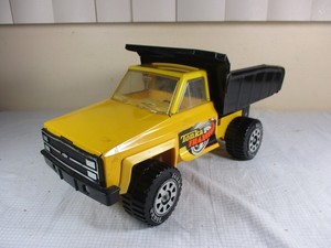 Vintage Chapa De Acero Tonka Trax Construccion Camion Amarillo Y Negro Decada De 1980 Ebay