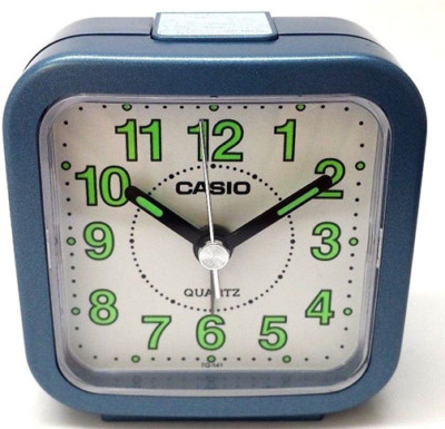 Casio Travel Desk Quartz Alarm Clock Neobrite Resin Case w Battery
