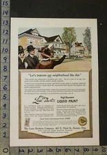 1914 LOWE BROTHERS DAYTON OHIO EXTERIOR HOUSE PAINT ARCHITECTURAL AD 25324***