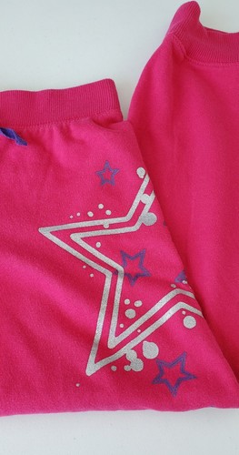 Girl's DANSKIN NOW Dark Pink with Star Graphic Jogger Pants Size 7/8 - Picture 6 of 10