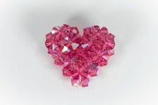 2 inch swarovski crystal heart no bail