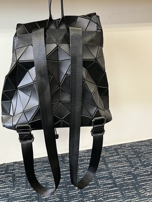 Black Geometric Patent Backpack - Sleek Women\'s Daypack Emilio Pepe Emilio Pepe | Bags | Gorgeous Emilio Pepe Italian Geometric  main image 2