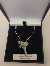 Gun And Gunbelt PP-W08  on a 925 sterling silver Necklace 16,18,20,26,30 