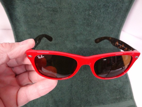 Ray-Ban New WAYFARER Sunglasses RB2132 - 726 Red / Tortoise Frames Brown Lens - Picture 2 of 12