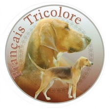 Adesivo design Francais tricolore cane da corsa francese 15 cm adesivo auto