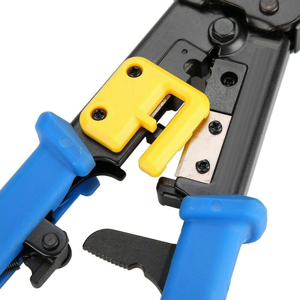 RJ45 Crimping Tool Ratchet Crimper EZ Pass Through Cat5/5e Cat6 RJ11