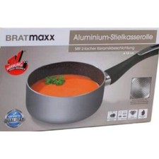 BRATmaxx Aluminium-Stielkasserolle, mit 2-facher Keramikbeschichtung, Ø 16 cm