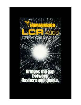 Humminbird LCR 4000 Operators Manual User Guide Instructions