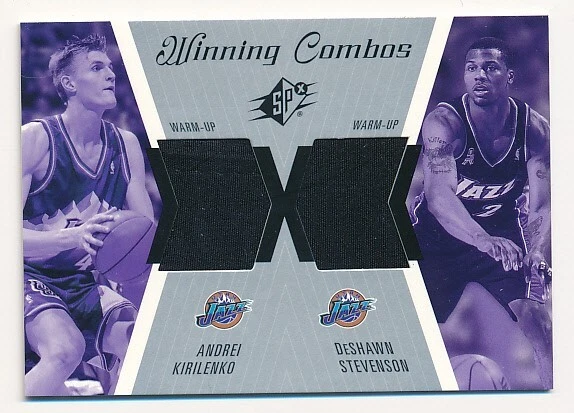 ANDREI KIRILENKO DESHAWN STEVENSON 2003 SPX WINNING COMBOS JERSEY PATCH #WC35