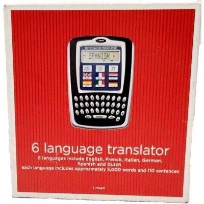 Translator 6 Languages Translator, English French Italian, Spanish, German Dutch