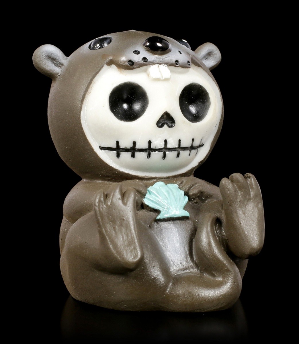 Furrybones Otter Figurine Resin, Freestanding, 6 cm, Decorative Statue