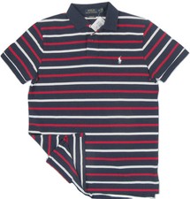 NEW Polo Ralph Lauren Striped Polo Shirt 4 Colors Cotton Pique Custom Fit