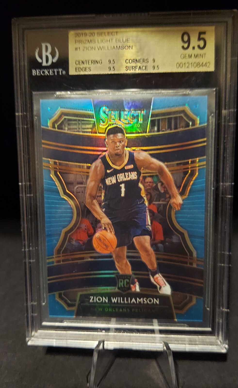 2019-20 Select Zion Williamson Concourse Light Blue #/299 RC BGS 9.5