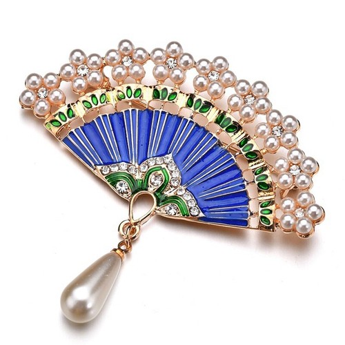 Broche Créateur Fleur En Nacre Yves Rocher (YR) - Iridescente - Occasion Comme Neuf - Alliage