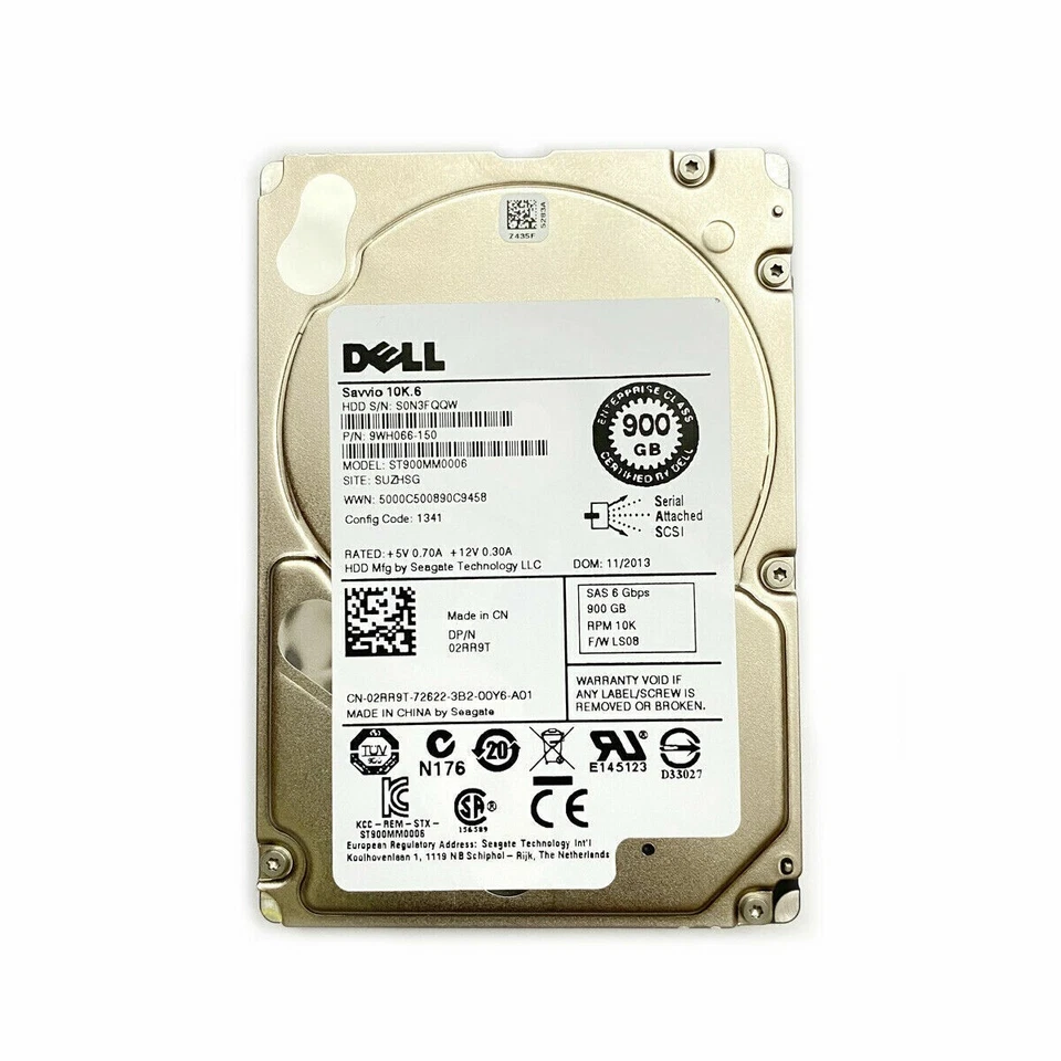 Dell 2RR9T ST900MM0006 02RR9T 900GB 10K 6Gb/s 64MB Cache 2.5" SAS HDD Hard Drive - Image 2 of 4
