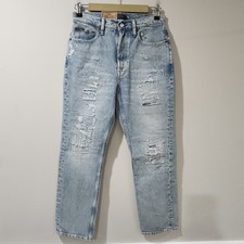 NWT Polo Ralph Lauren Relaxed Straight Crop Jeans Distressed Womens 25 28x28