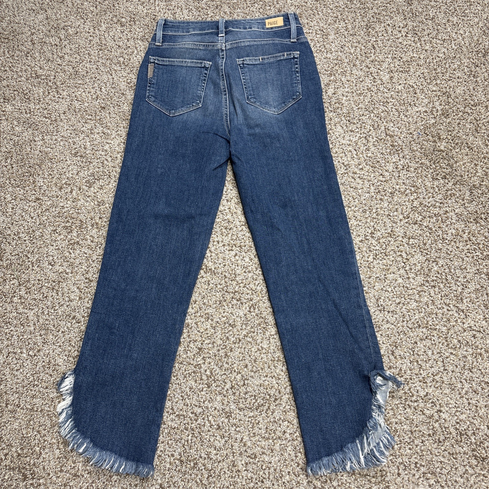 Paige Hoxton Straight Ankle Jeans Size 25 X 25 Raw Hem - View 13