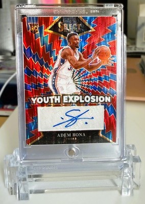 2024-25 Select Adem Bona Rookie Youth Explosion Auto Red Prizm /99 (RC)
