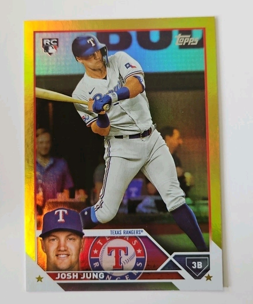 2023 Topps Series 2 Josh Jung Gold Foil Parallel Rookie RC #529 Texas Rangers
