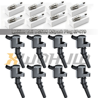 8X Ignition Coil Pack and Iridium Spark Plug For Fords F150 4.6/5.4L DG508 SP479