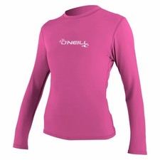 O'Neill Women's Basic Skins Upf 50 Long Sleeve Sun Shirt Medium Fox Pink