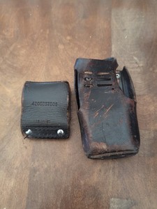 Motorola 2-Way Genuine Leather Radio Holster Case 4205857B08 + Belt Loop Clip