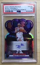 2023 Crown Royale BILAL COULIBALY Purple Prizm Rookie Auto Wizards RC /25 PSA 7