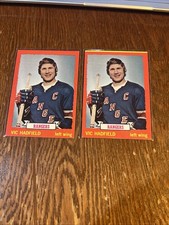 Vic Hadfield 2 ct. 1973-74 Topps Card Lot #181 New York Rangers EX Range Miscut