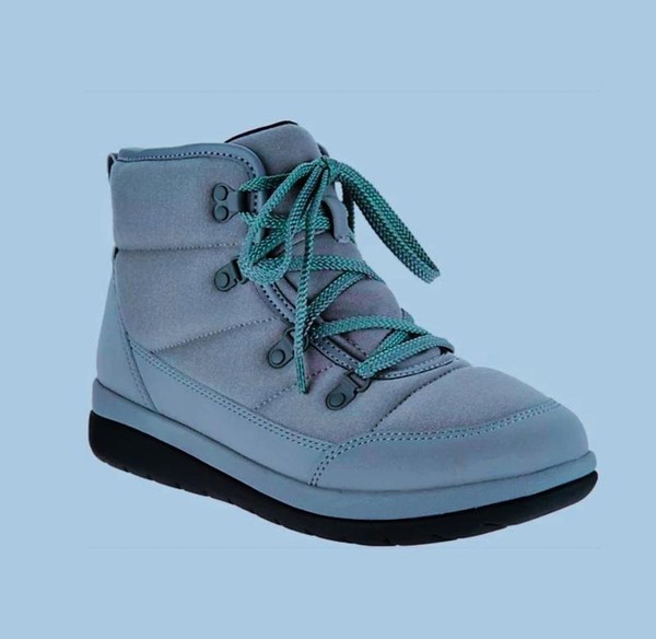 Women Clarks Boots Grey Textile 37.5