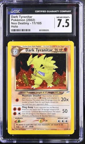 Dark Tyranitar (Unlimited) graded CGC 7.5 for sale on eBay