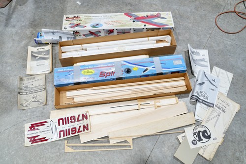 Great Planes 'Spirit' 2 Meter RC Remote Control Balsa Airplane Kit LOT PARTS