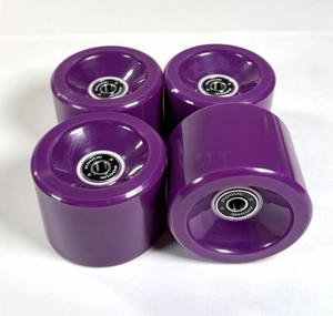 Cruiser Skateboard Longboard Wheels - 70mm x 51mm - w/Bearings PURPLE (4 Wheels)