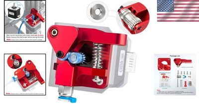 Dual Gear Ender 3 Extruder with Two Washers Metal Drive Feeder Upgrade Kit Co...