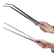 Extra Long Handle Aquarium Tweezers Serving Tongs Feed clamp,2 Pack Stainless...