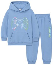 Kids Boys Outfit Set, Long Sleeve Pullover Hoodie and Sweatpants for School S...