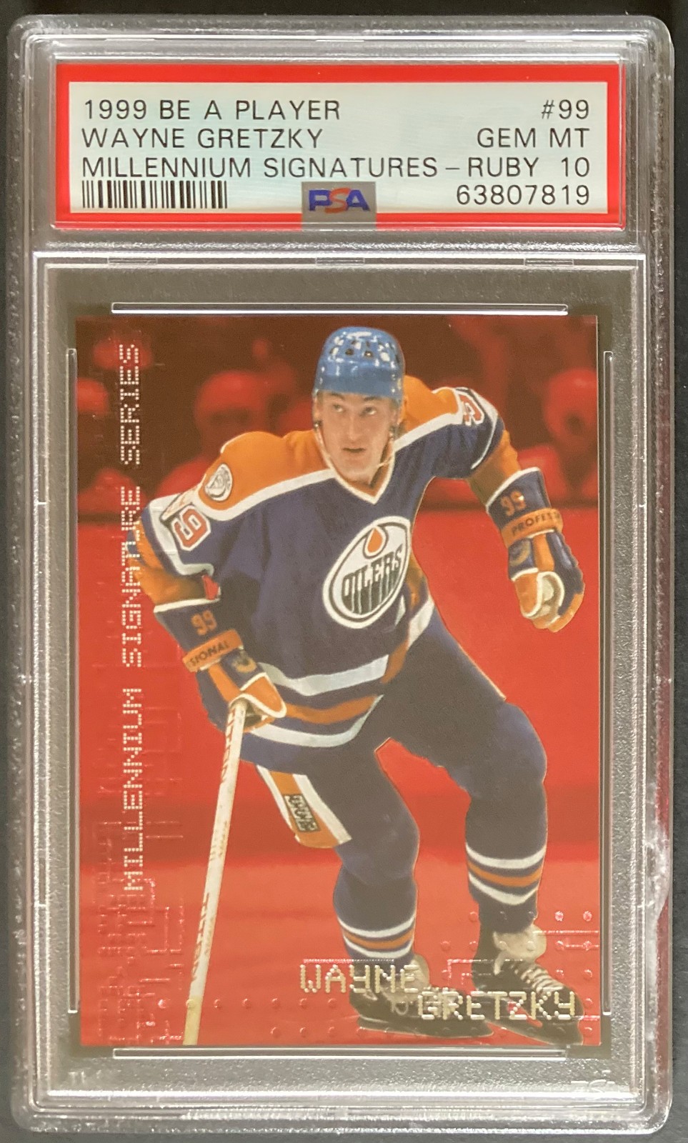 Wayne Gretzky 1999-00 BAP Millennium Ruby #99 Graded PSA 10 GEM MINT #/1000