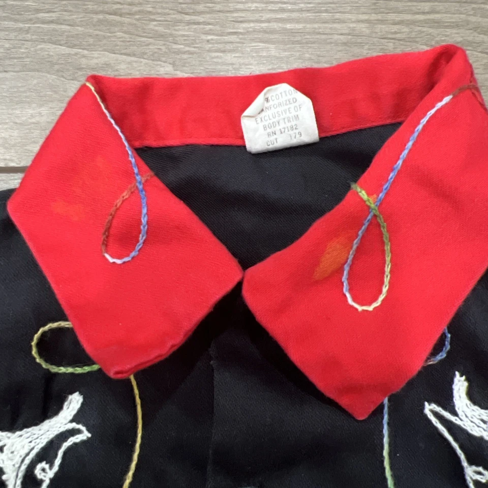 Roupa de cowboy ocidental vintage Walls of Texas masculina com franja bordada tamanho 6/7 - Imagem 4 de 4