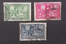 Norwegia 1914 Wiek Niepodległości Zestaw 3 szt. SG159/161