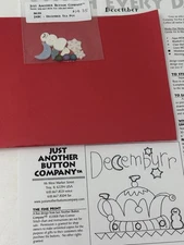 Just Another Button Company DECEMBER Teapot Buttons And Chart JABC 8639 Winter