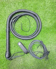 Leather Bullwhip 06 to 16 Foot 16 Plaits Handmade Equestrian Indiana Jones Style