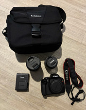 Canon EOS Rebel T7 24.1MP DSLR Black w/ 18-55mm 75-300mm Lenses Kit