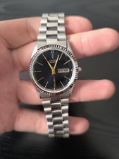 CITIZEN QUARTZ DayDate korrodiert Silber Dunkelblau Deutsch Datum Tag Herrenuhr