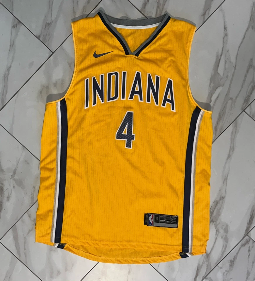 Мужская футболка Nike Swingman Indiana Pacers Victor Oladipo No4 52 с золотым шитьем NBA - Изображение 2 из 4