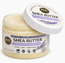 Huked West African Raw Shea Butter + Lavender Blend 120ml • Ultra‑Gentle UK