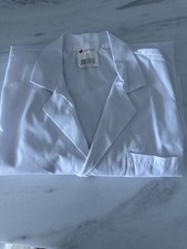 White Lab Coat unisex allheart size 46 mid length 38"