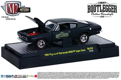 M2 Machines Bootlegger 1968 Plymouth Barracuda Hemi Super Stock BL02 16-28 1/64